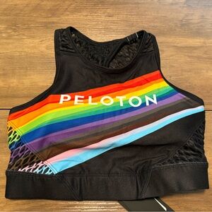 WITH Peloton high neck Rainbow Sports Bra